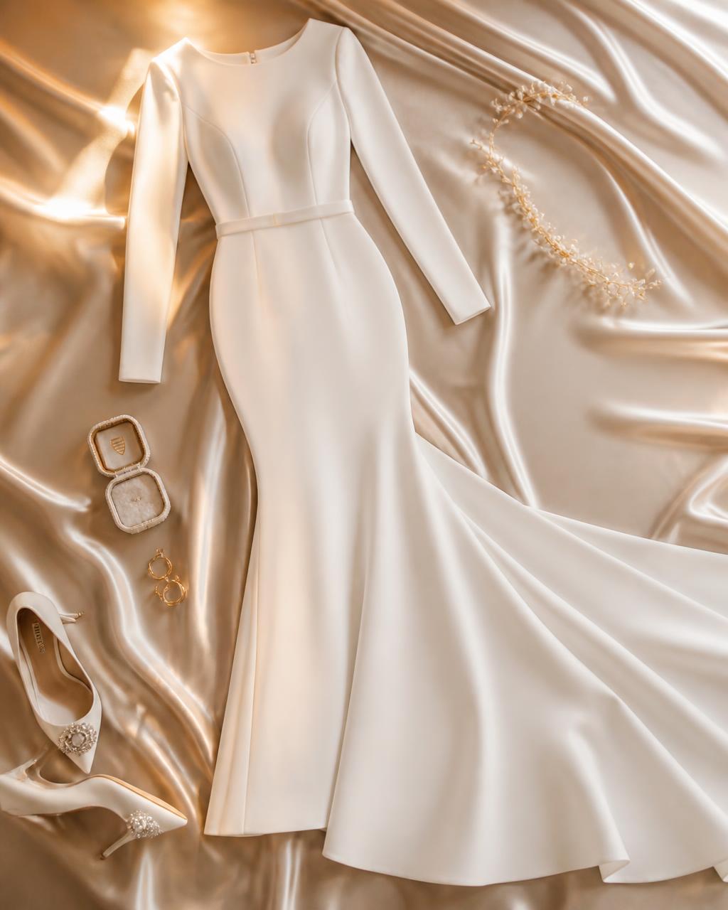 Vestido de noiva minimalista para atacado e revenda